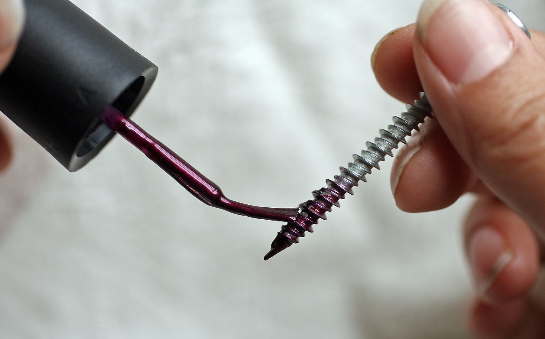 Nail polish on a nail
